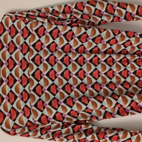 Iman 60's Boho Retro Pattern Stretchy Jumpsuit Waist Tie Waist Size Large - Picture 7 of 11